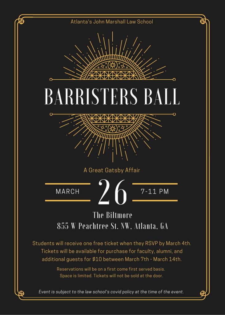 Barristers' Ball 2022 - Atlanta's John Marshall Law School